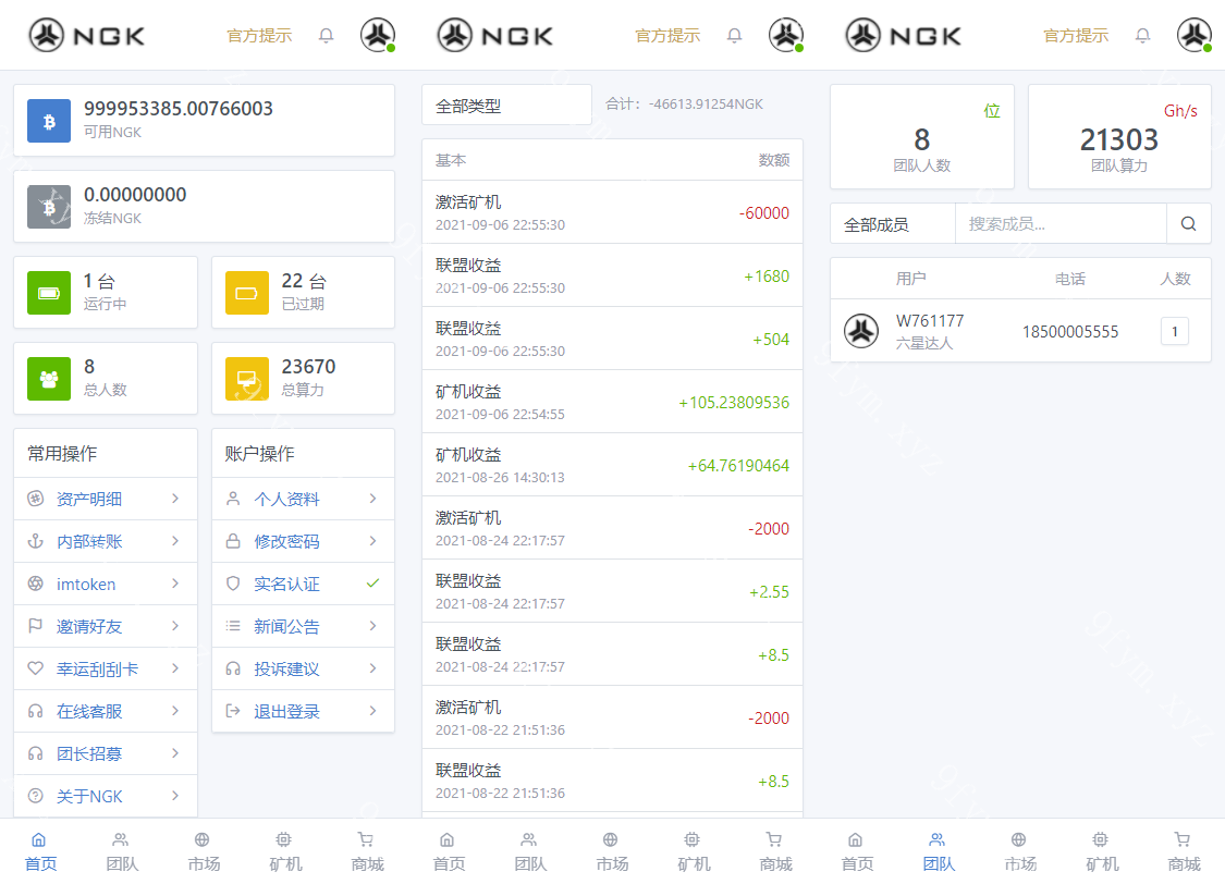响应式NGK区块链源码/NGK矿机挖矿源码/NGK公链程序/数字钱包源码下载