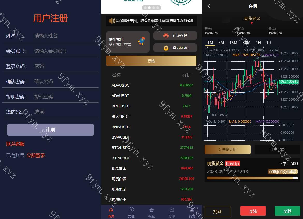 运营版微盘系统/期货黄金白银交易/微交易源码/代理后台